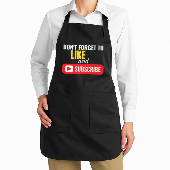 Like And Subscribe Vlogger Podcaster Influencer Apron