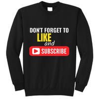 Like And Subscribe Vlogger Podcaster Influencer Sweatshirt