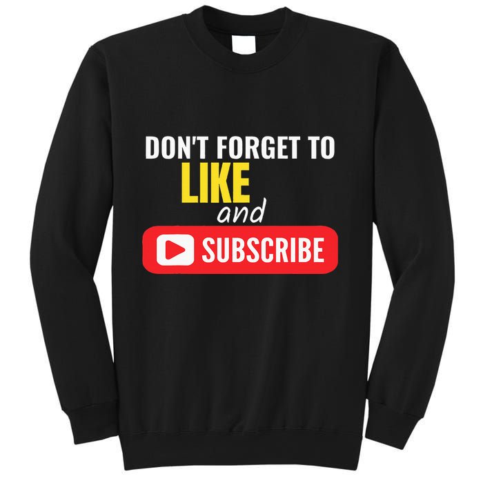 Like And Subscribe Vlogger Podcaster Influencer Sweatshirt