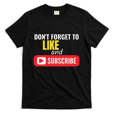 Like And Subscribe Vlogger Podcaster Influencer T-Shirt