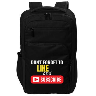 Like And Subscribe Vlogger Podcaster Influencer Impact Tech Backpack