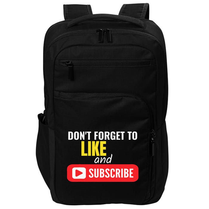Like And Subscribe Vlogger Podcaster Influencer Impact Tech Backpack
