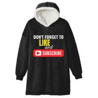 Like And Subscribe Vlogger Podcaster Influencer Hooded Wearable Blanket