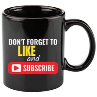 Like And Subscribe Vlogger Podcaster Influencer 11oz C Handle Ceramic Mug