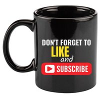 Like And Subscribe Vlogger Podcaster Influencer 11oz C Handle Ceramic Mug