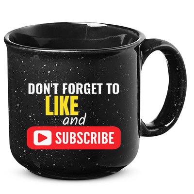 Like And Subscribe Vlogger Podcaster Influencer 15oz Campfire Ceramic Mug