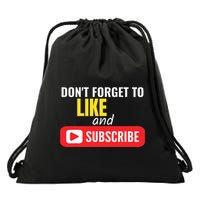 Like And Subscribe Vlogger Podcaster Influencer Drawstring Bag