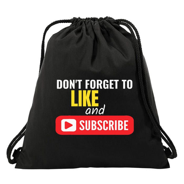 Like And Subscribe Vlogger Podcaster Influencer Drawstring Bag