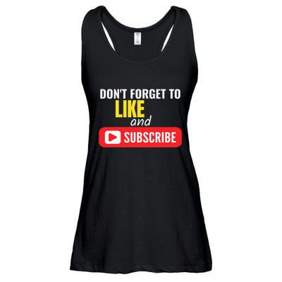 Like And Subscribe Vlogger Podcaster Influencer Ladies Essential Flowy Tank