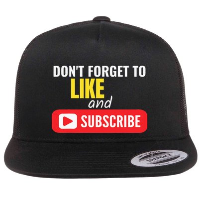 Like And Subscribe Vlogger Podcaster Influencer Flat Bill Trucker Hat