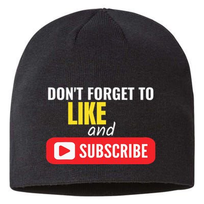 Like And Subscribe Vlogger Podcaster Influencer Sustainable Beanie