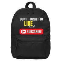 Like And Subscribe Vlogger Podcaster Influencer 16 in Basic Backpack