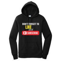 Like And Subscribe Vlogger Podcaster Influencer Women's Pullover Hoodie
