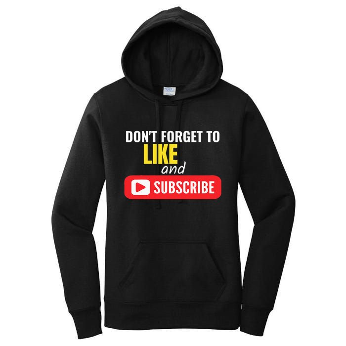 Like And Subscribe Vlogger Podcaster Influencer Women's Pullover Hoodie