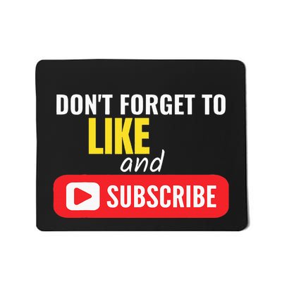 Like And Subscribe Vlogger Podcaster Influencer Mousepad