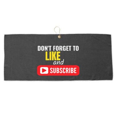 Like And Subscribe Vlogger Podcaster Influencer Large Microfiber Waffle Golf Towel