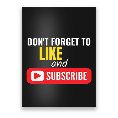 Like And Subscribe Vlogger Podcaster Influencer Poster