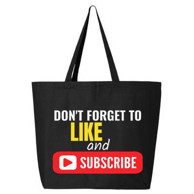 Like And Subscribe Vlogger Podcaster Influencer 25L Jumbo Tote