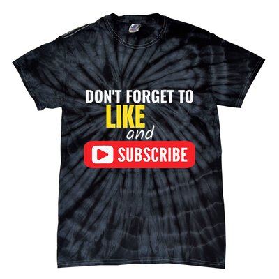 Like And Subscribe Vlogger Podcaster Influencer Tie-Dye T-Shirt