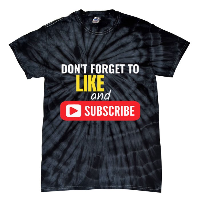 Like And Subscribe Vlogger Podcaster Influencer Tie-Dye T-Shirt