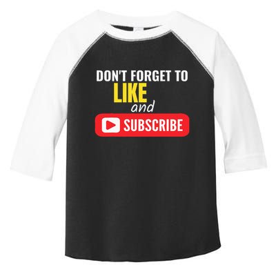 Like And Subscribe Vlogger Podcaster Influencer Toddler Fine Jersey T-Shirt