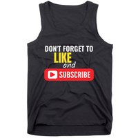 Like And Subscribe Vlogger Podcaster Influencer Tank Top