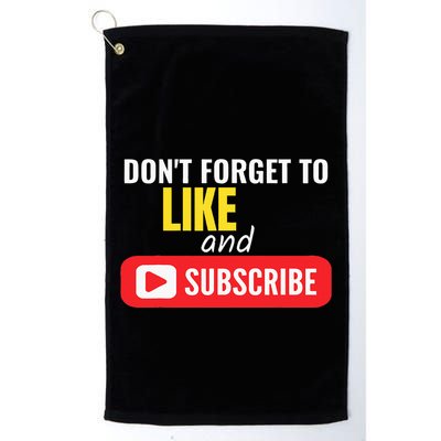 Like And Subscribe Vlogger Podcaster Influencer Golf Towel