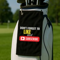 Like And Subscribe Vlogger Podcaster Influencer Golf Towel
