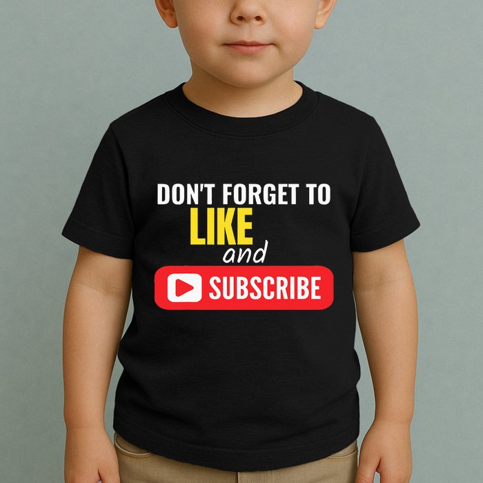 Like And Subscribe Vlogger Podcaster Influencer Toddler T-Shirt