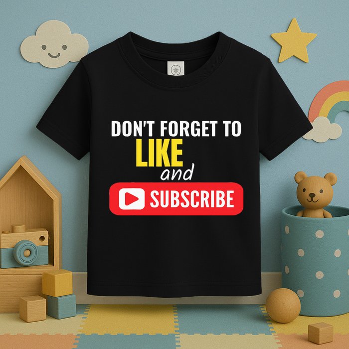 Like And Subscribe Vlogger Podcaster Influencer Toddler T-Shirt