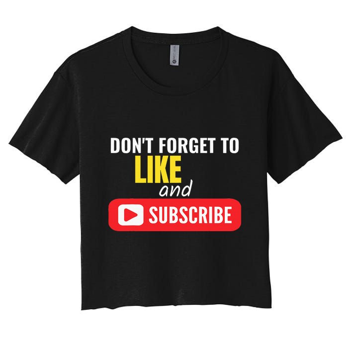 Like And Subscribe Vlogger Podcaster Influencer Crop Top