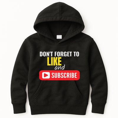 Like And Subscribe Vlogger Podcaster Influencer Kids Hoodie