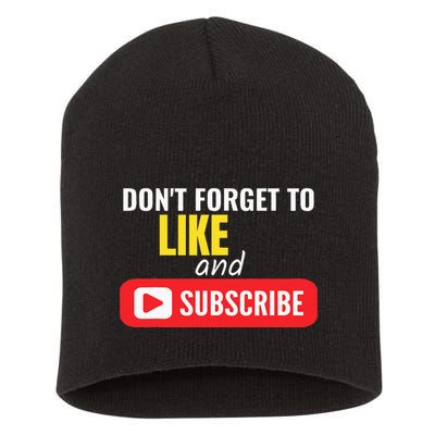 Like And Subscribe Vlogger Podcaster Influencer Short Acrylic Beanie