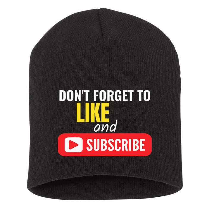 Like And Subscribe Vlogger Podcaster Influencer Short Acrylic Beanie