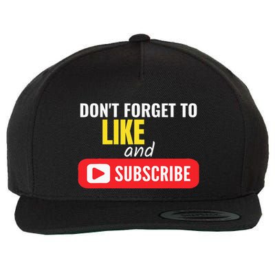 Like And Subscribe Vlogger Podcaster Influencer Wool Snapback Cap