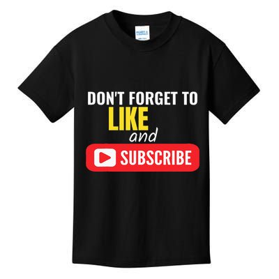 Like And Subscribe Vlogger Podcaster Influencer Kids T-Shirt
