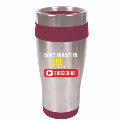 Like And Subscribe Vlogger Podcaster Influencer 16oz Travel Tumbler