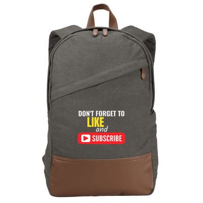 Like And Subscribe Vlogger Podcaster Influencer Cotton Canvas Backpack