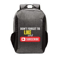 Like And Subscribe Vlogger Podcaster Influencer Vector Backpack