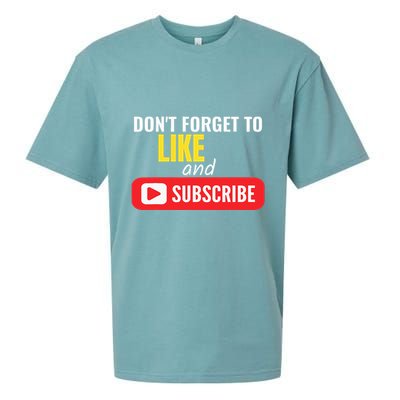 Like And Subscribe Vlogger Podcaster Influencer Sueded Cloud Jersey T-Shirt