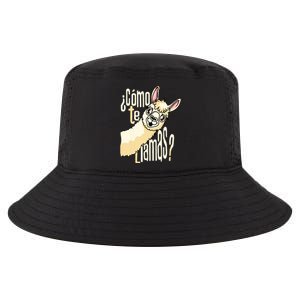 Llama Alpaca Spanish Joke Como Te Llamas Cool Comfort Performance Bucket Hat