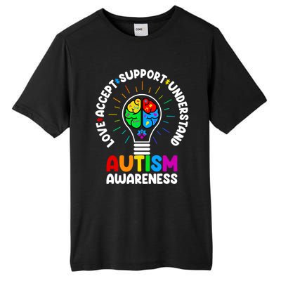 Love Accept Support Understand Autism Awareness Month Gift Tall Fusion ChromaSoft Performance T-Shirt