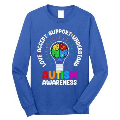 Love Accept Support Understand Autism Awareness Month Gift Long Sleeve Shirt