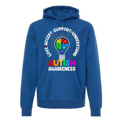 Love Accept Support Understand Autism Awareness Month Gift Premium Hoodie