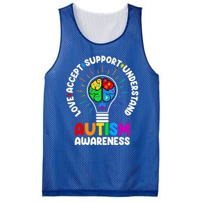 Love Accept Support Understand Autism Awareness Month Gift Mesh Reversible Basketball Jersey Tank