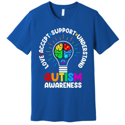 Love Accept Support Understand Autism Awareness Month Gift Premium T-Shirt