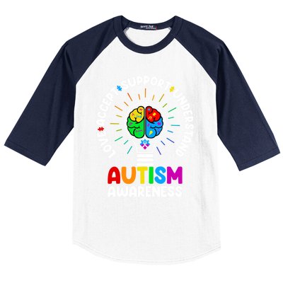 Love Accept Support Understand Autism Awareness Month Gift Baseball Sleeve Shirt