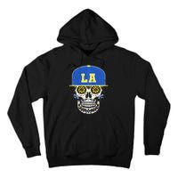 Los Angeles Sugar Skull Mexican Art Design Mexico Flag Tall Hoodie