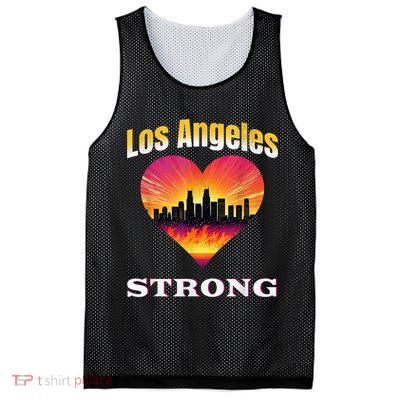 Los Angeles Strong Pray For La County Support California Mesh Reversible Basketball Jersey Tank