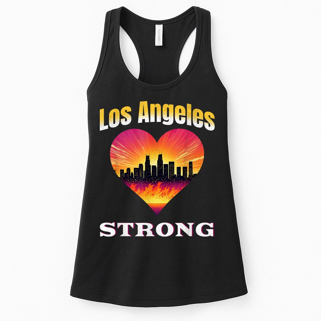 Los Angeles Strong Pray For La County Support California Womens Tank Top